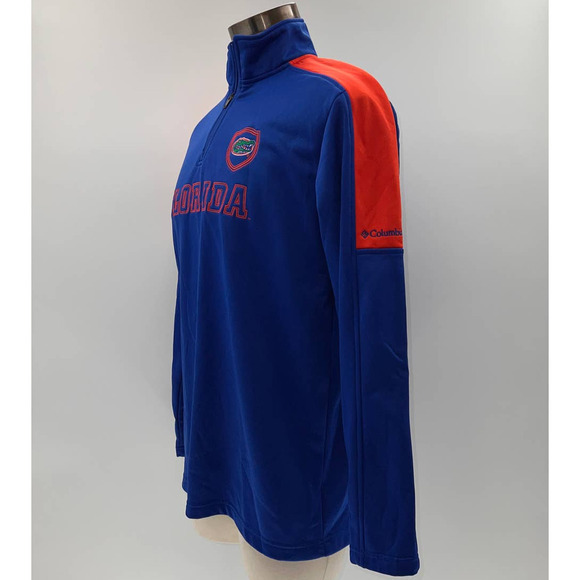 Columbia Florida Gators Blue Fleeced Lined 1/4 Zip Pull Over Jacket- L - Picture 4 of 13